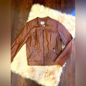 Falls creek brown faux leather jacket